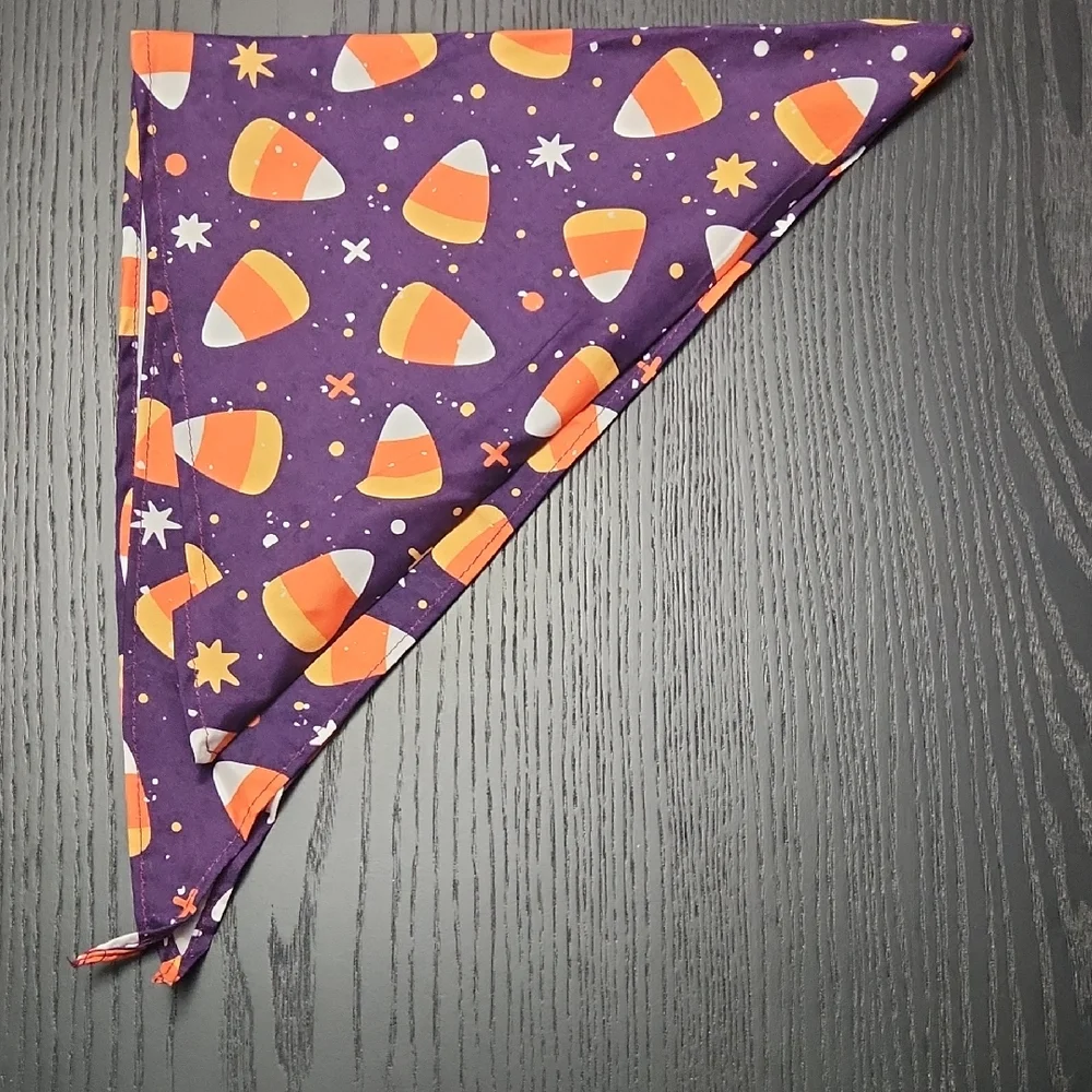 Purple and Orange Space Candycorn Pet Bandana